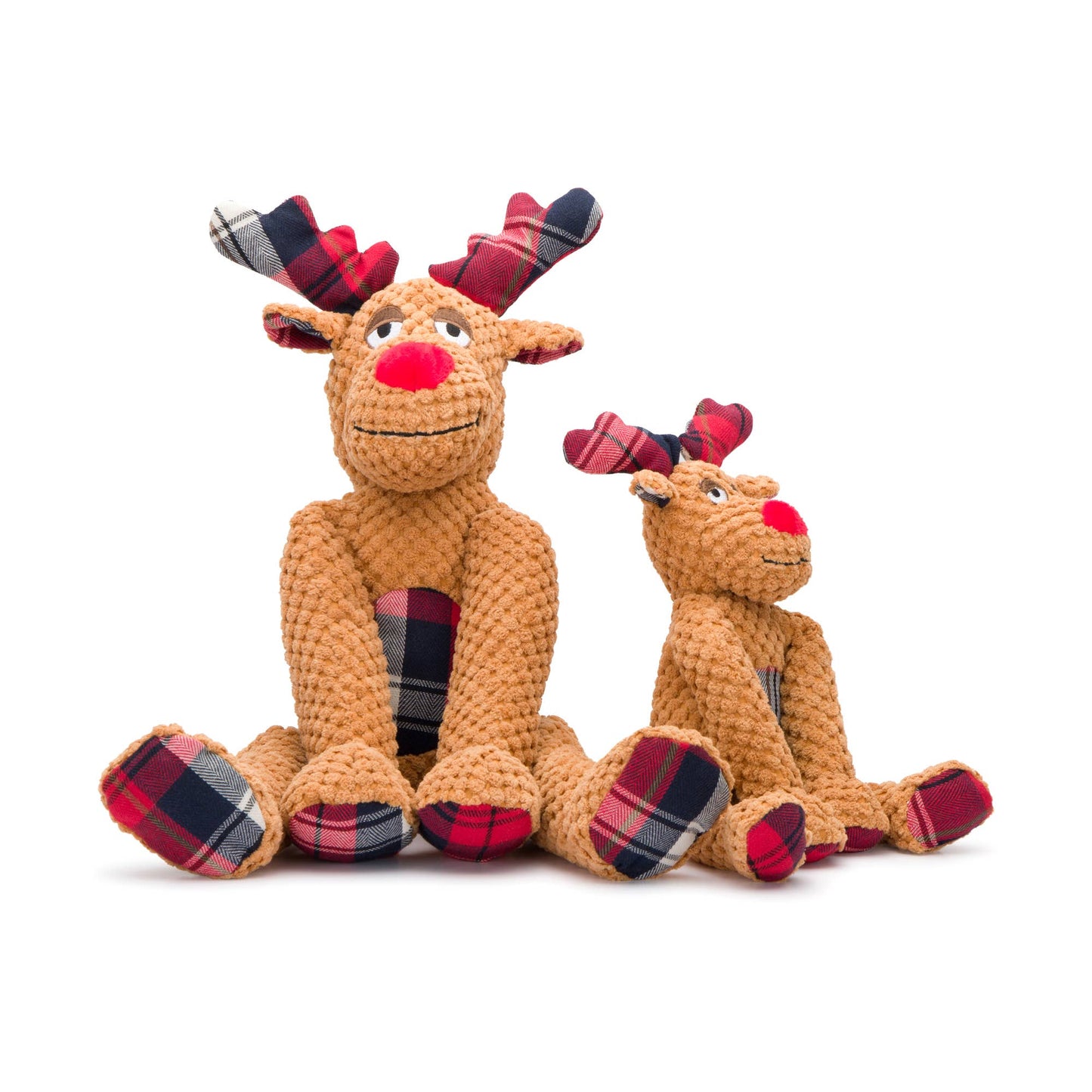 Christmas Floppy Reindeer Plush Dog Toy