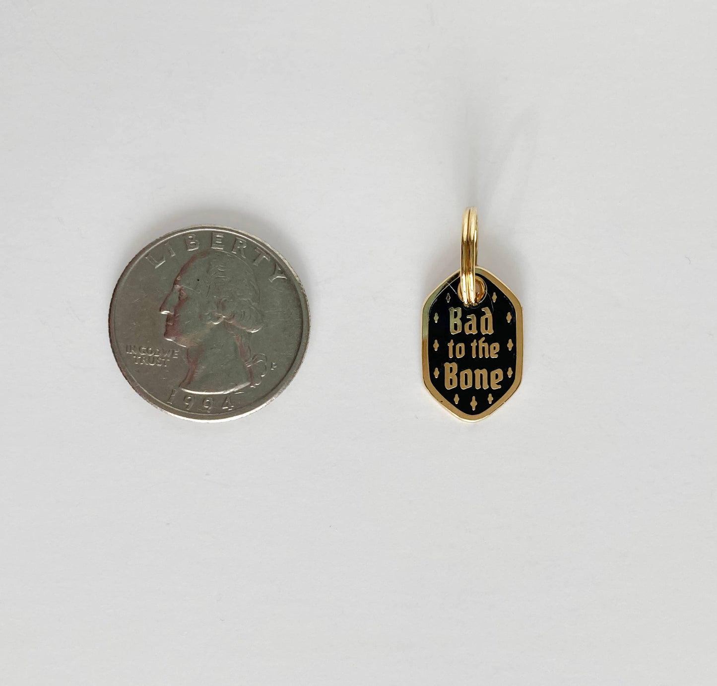 Bad to the Bone Pet Collar Charm