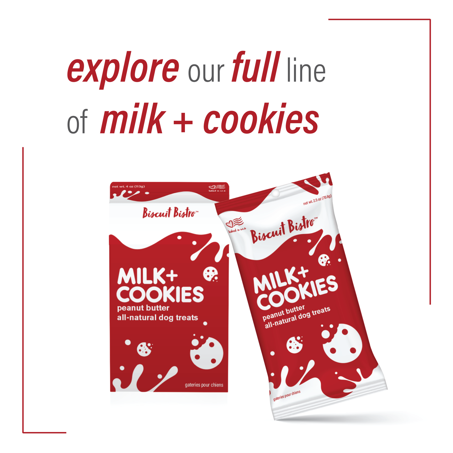 Milk + Cookies - Peanut Butter Dog Treats