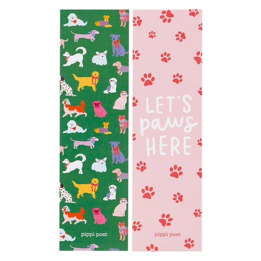 Let's Paws Here Dogs Bookmark Set