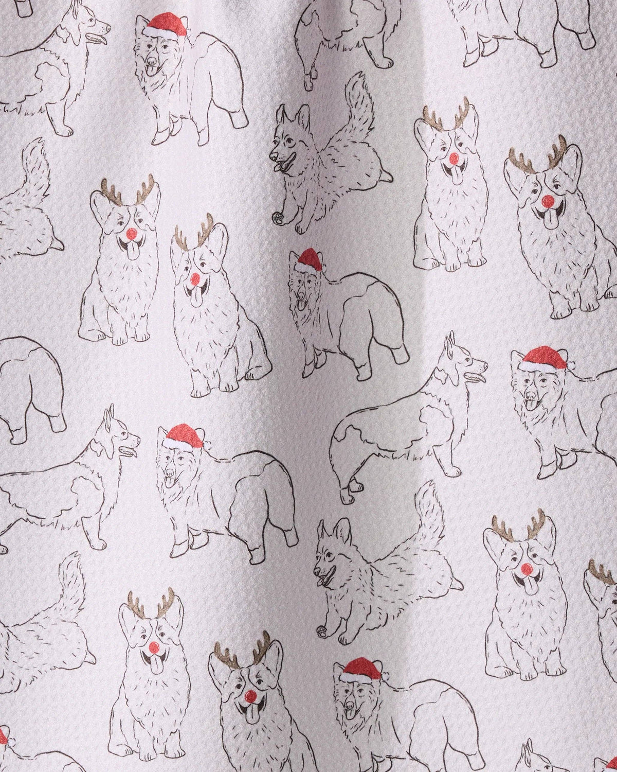 Festive Corgis Tea Towel