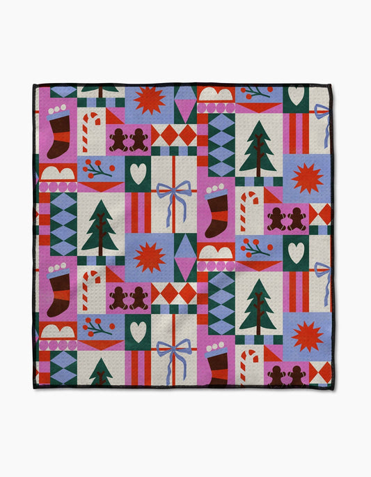 Festive Christmas Quilt Paw Towel
