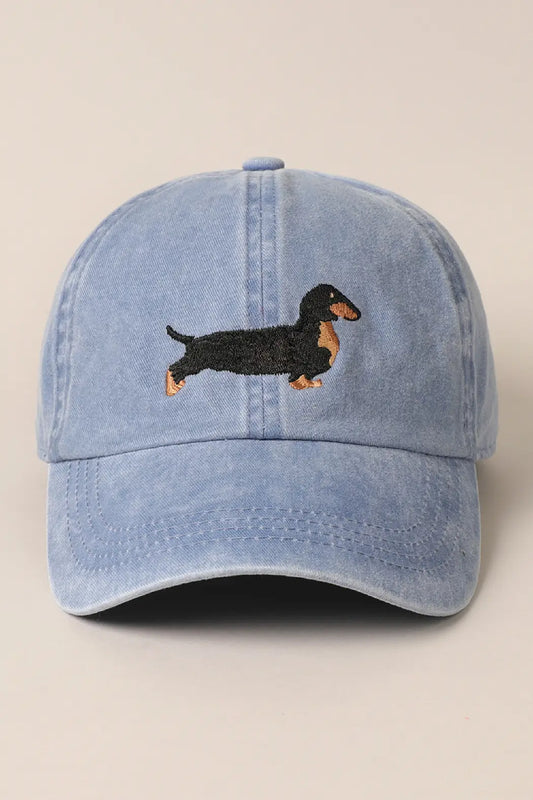 Dachshund Embroidered Baseball Cap - 2 COLORS