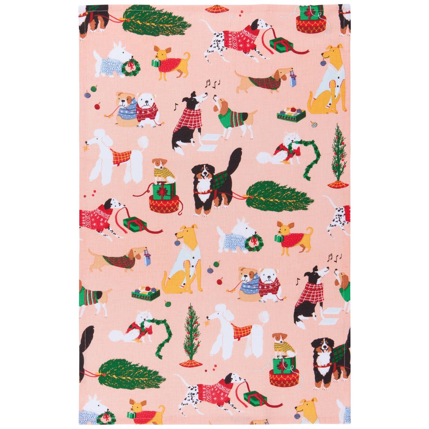 Holiday Hounds Christmas Dishtowels
