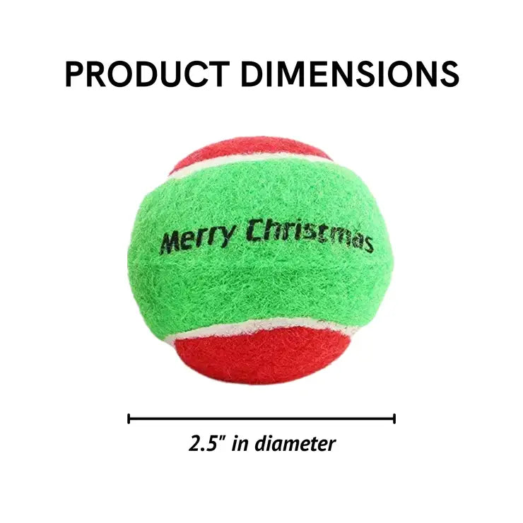 Christmas Tennis Balls - 6pk