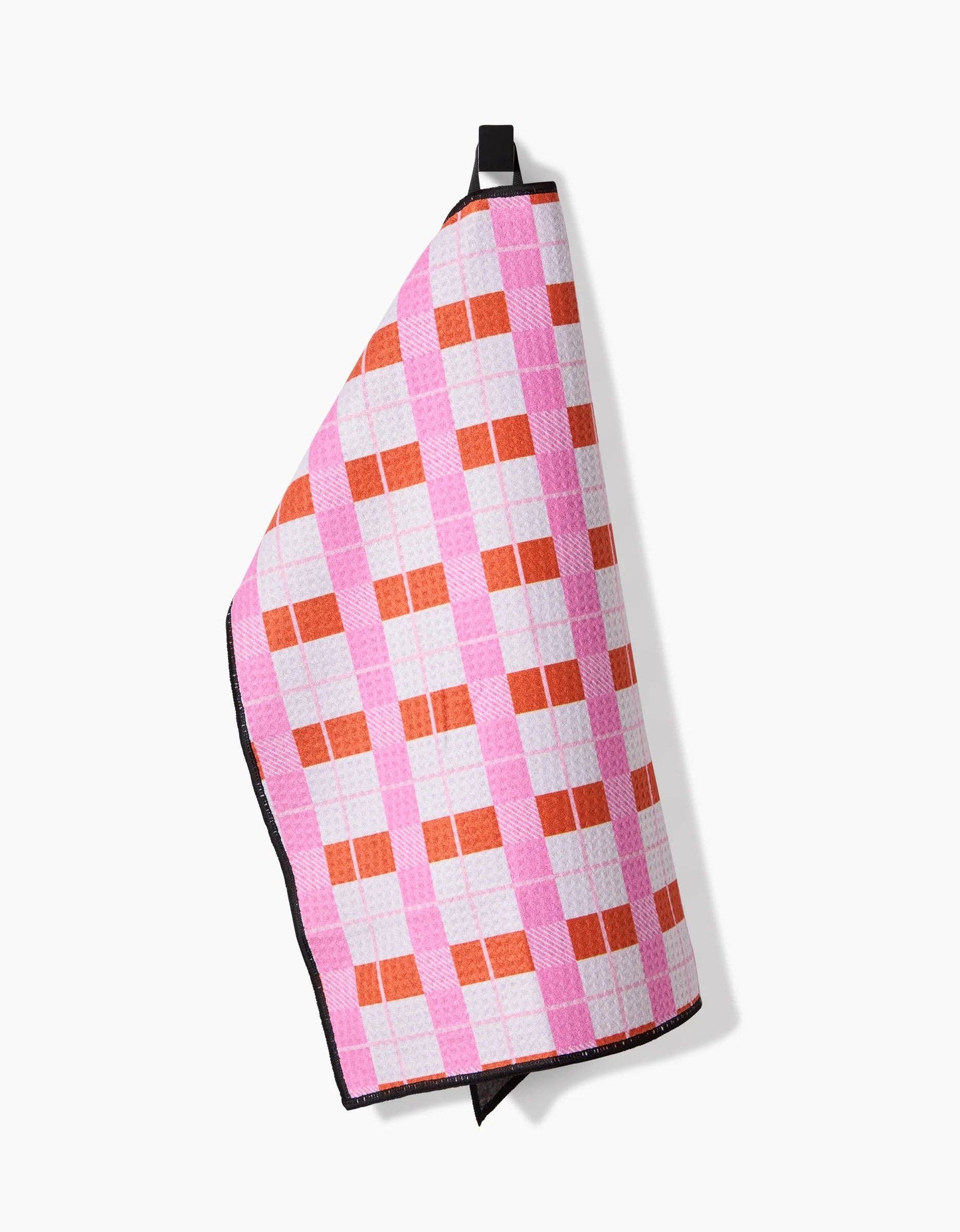 Red Pink Plaid Paw Towel