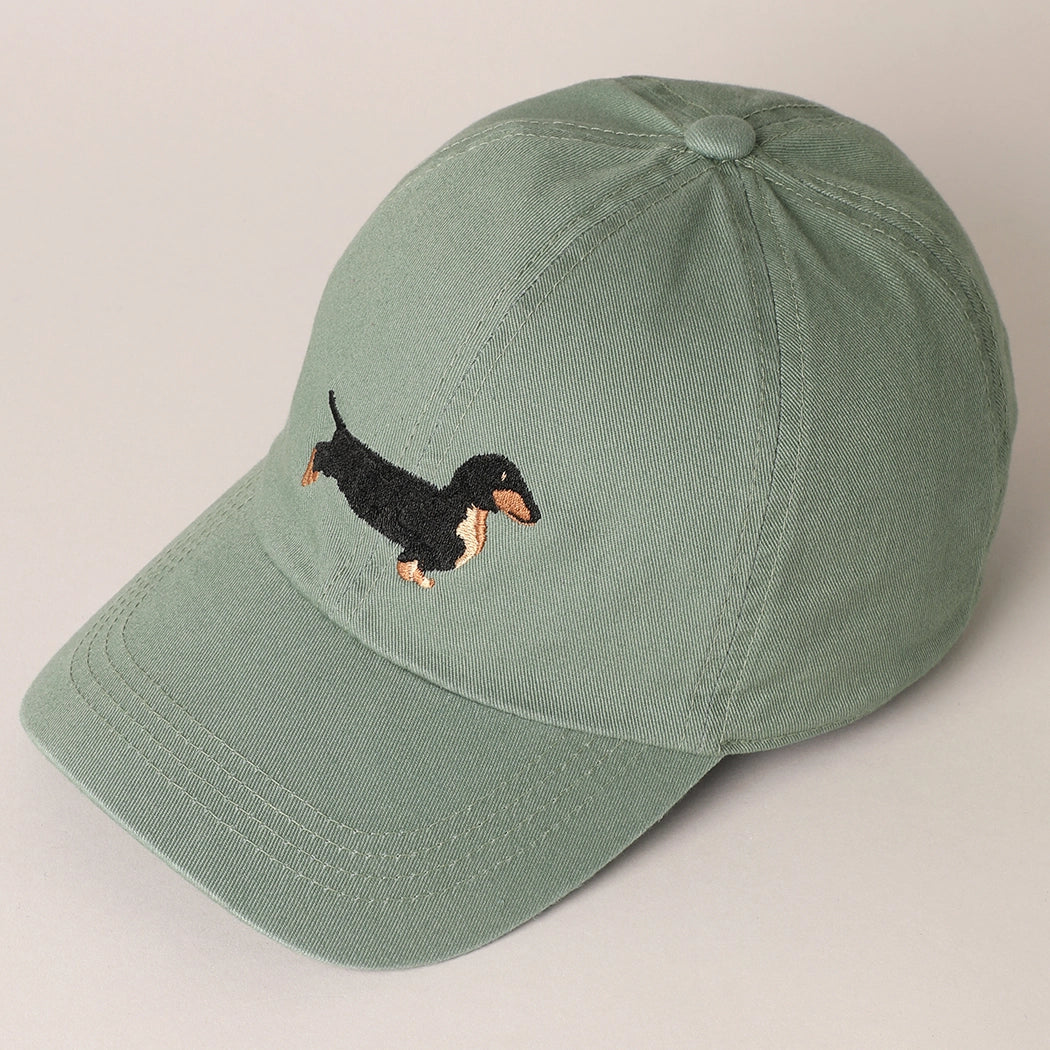 Dachshund Embroidered Baseball Cap - 2 COLORS