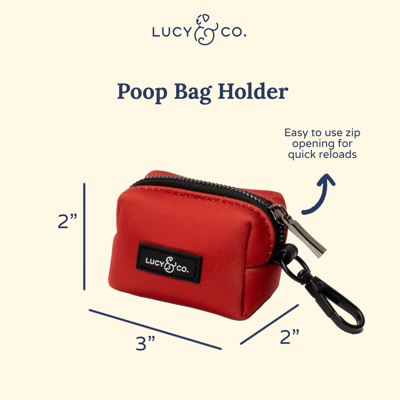 Cherry Red Poop Bag Holder