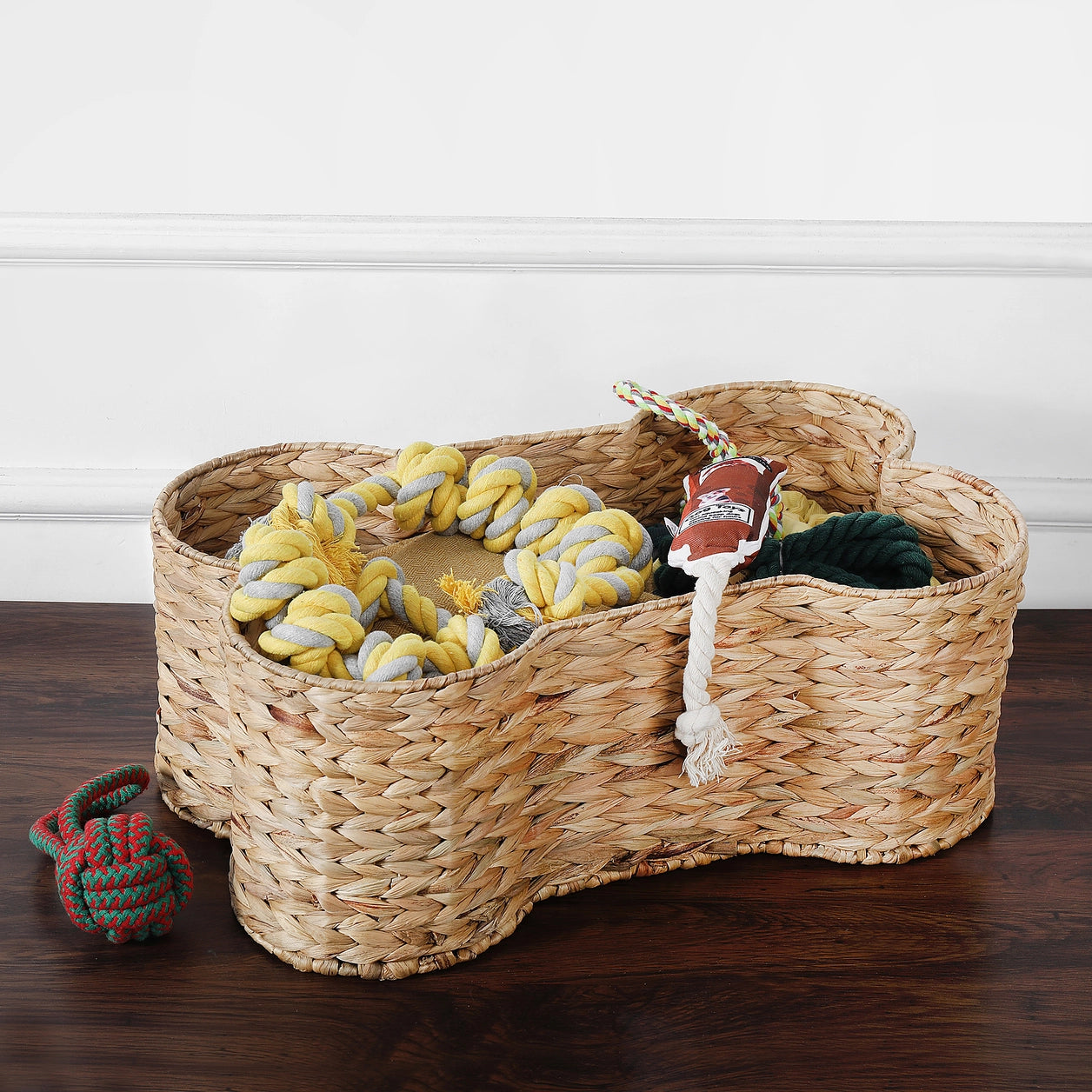 Bone Wicker Storage Basket
