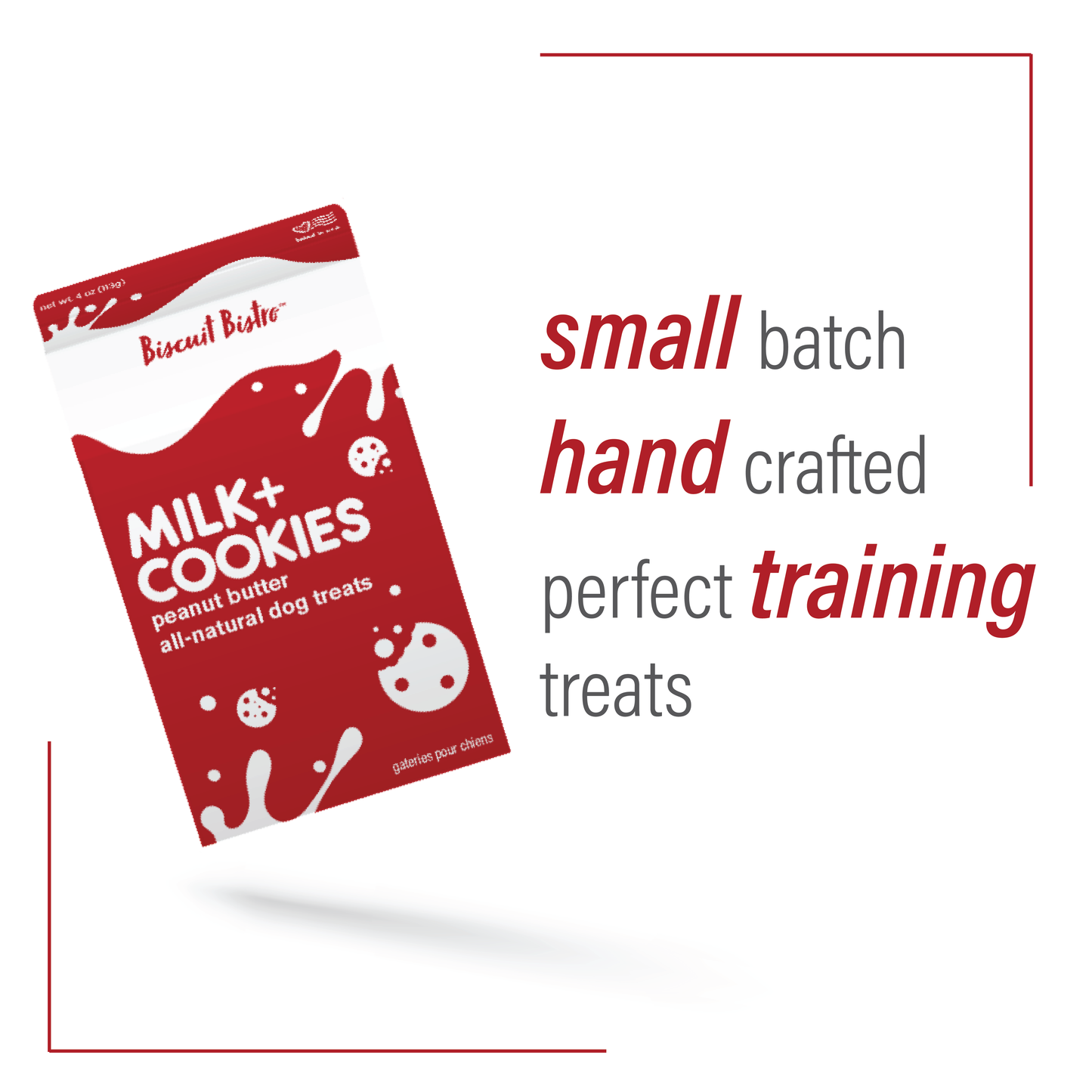 Milk + Cookies - Peanut Butter Dog Treats