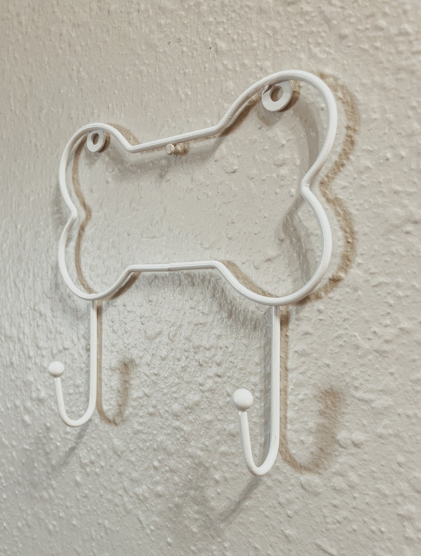 White Metal Bone Wall Hook