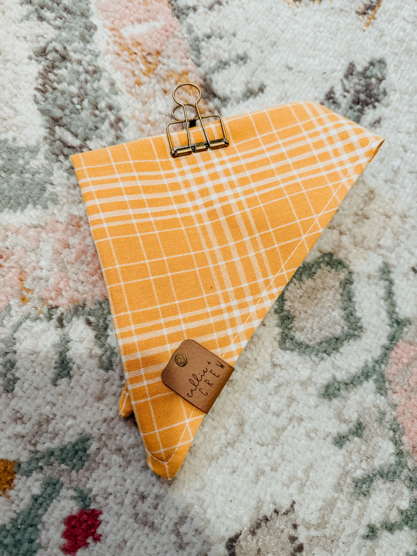 Mustard Grid Bandana