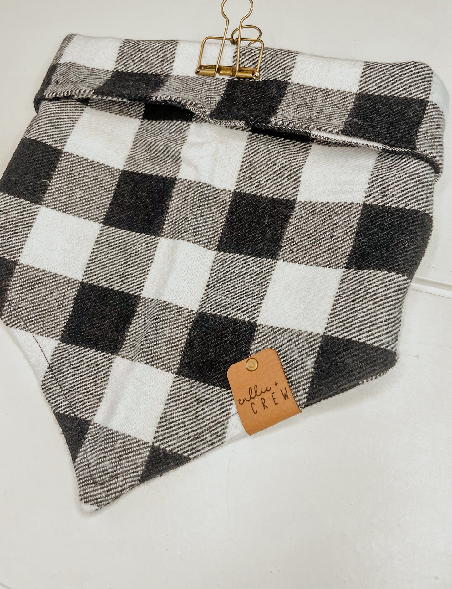 Black + White Buffalo Check Bandana