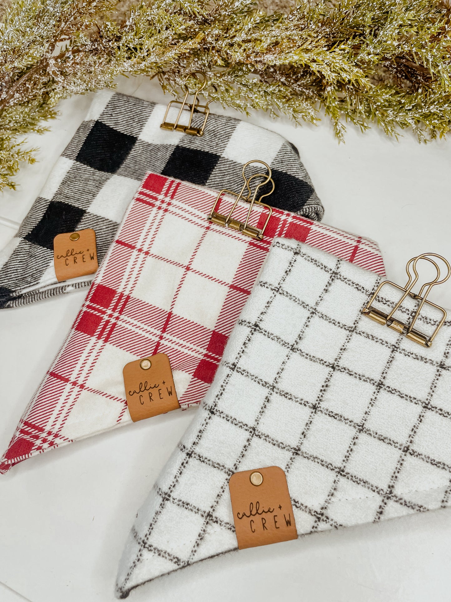 Black + White Buffalo Check Bandana