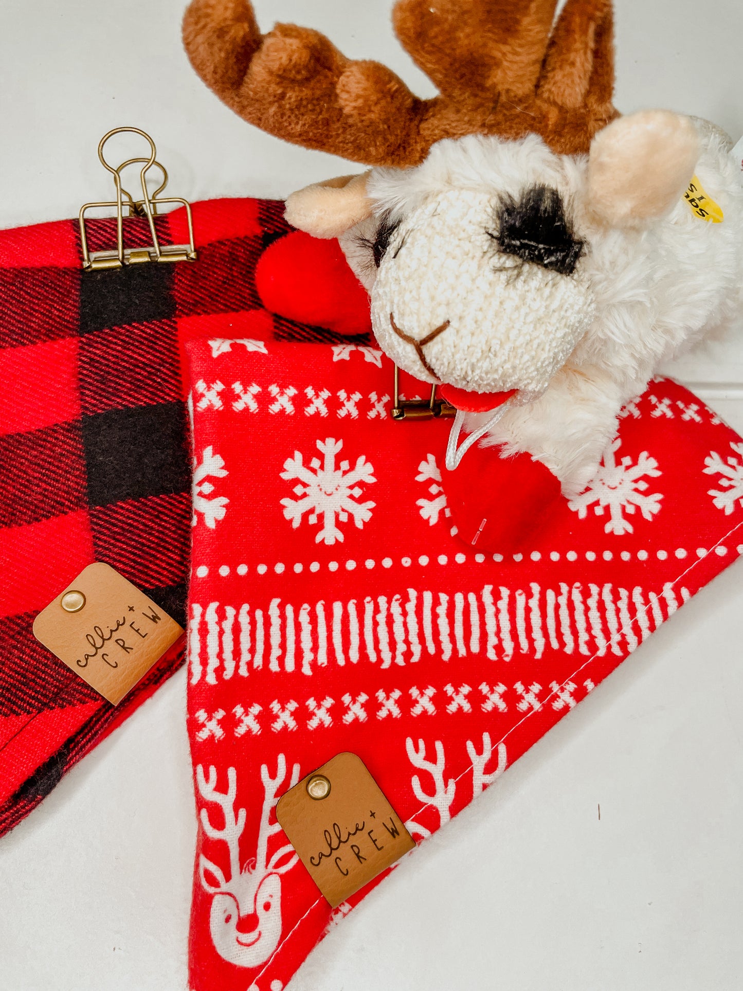 Red + Black Buffalo Check Bandana