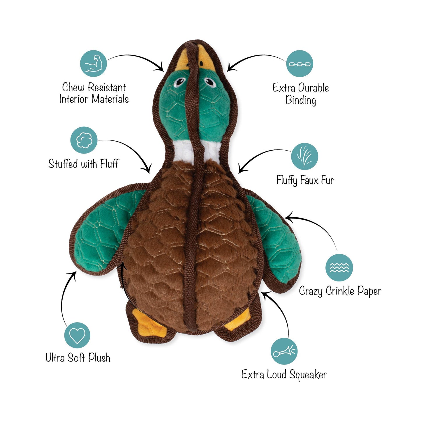 Heading South Durable Plush Dog Toy