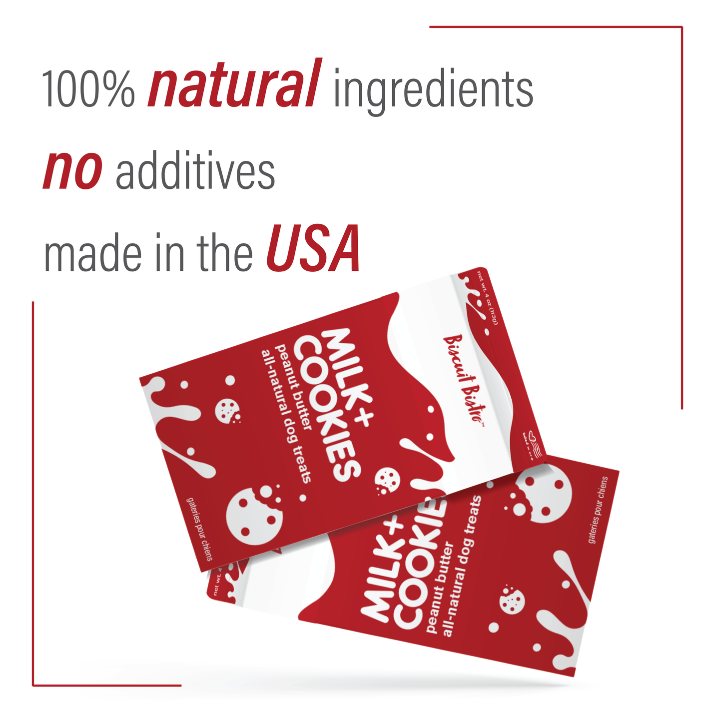 Milk + Cookies - Peanut Butter Dog Treats