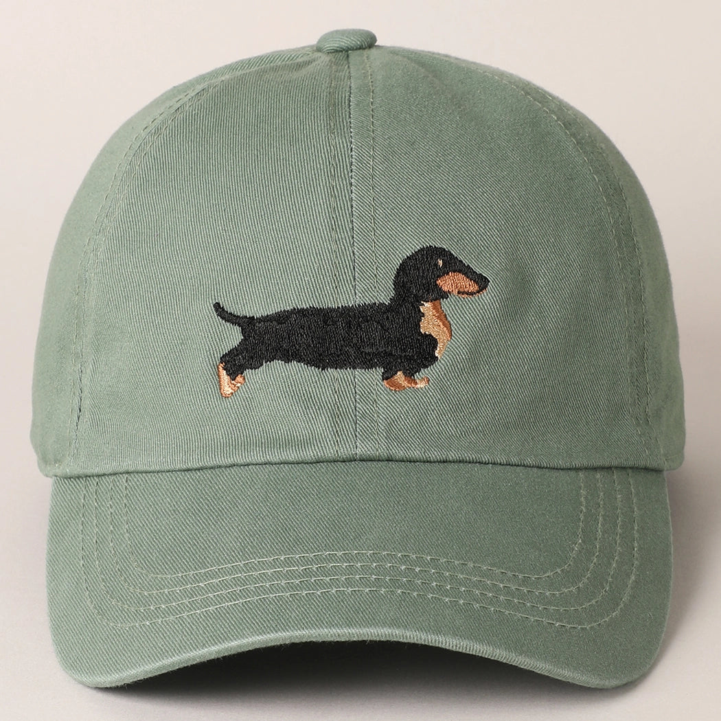 Dachshund Embroidered Baseball Cap - 2 COLORS