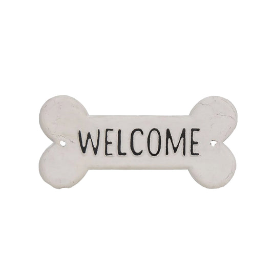 Dog Bone Welcome Metal Sign