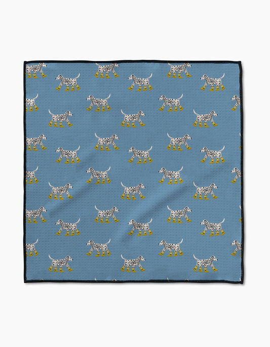 Dalmatian In Boots Blue Paw Towel