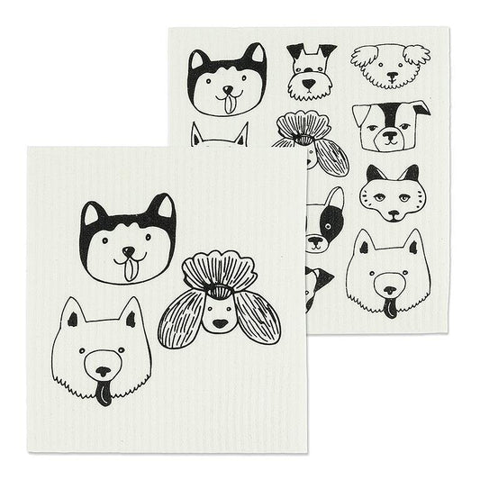 Dog Faces Swedish Dishcloth