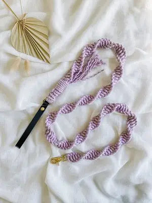 Lavender Macrame Dog Leash