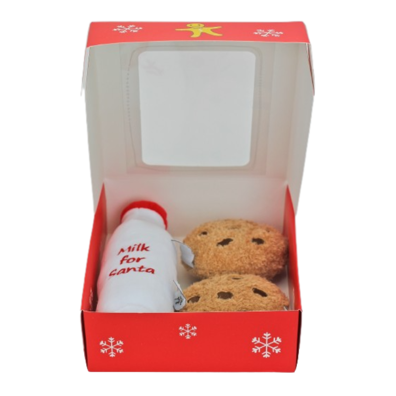Boxed Milk & Cookies Plush Dog Toy