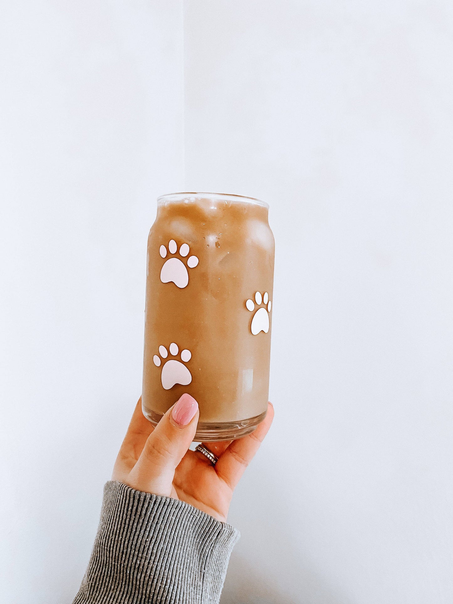 Paw Print Glass Cup