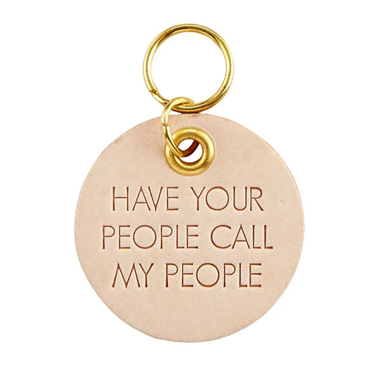 Call My People - Leather Pet Tag