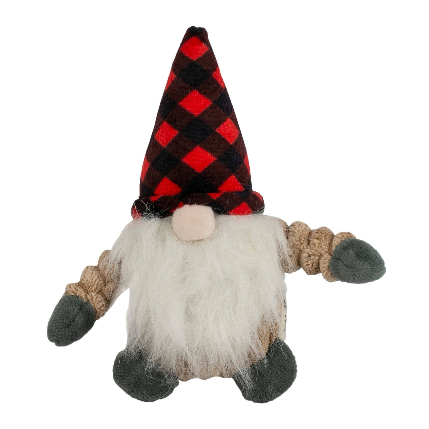 Large Gnome with Squeaker Dog Toy - 12"