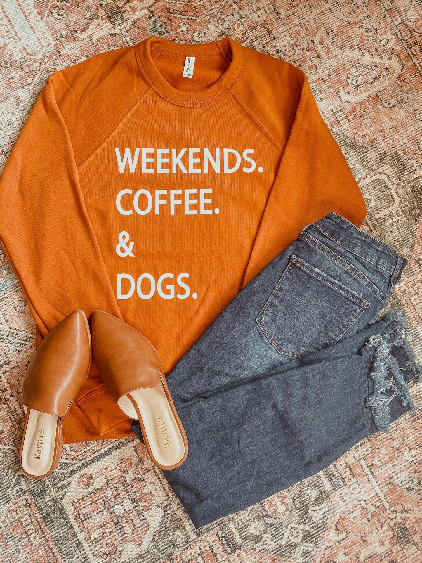 Weekends, Coffee & Dogs Crewneck Sweatshirt