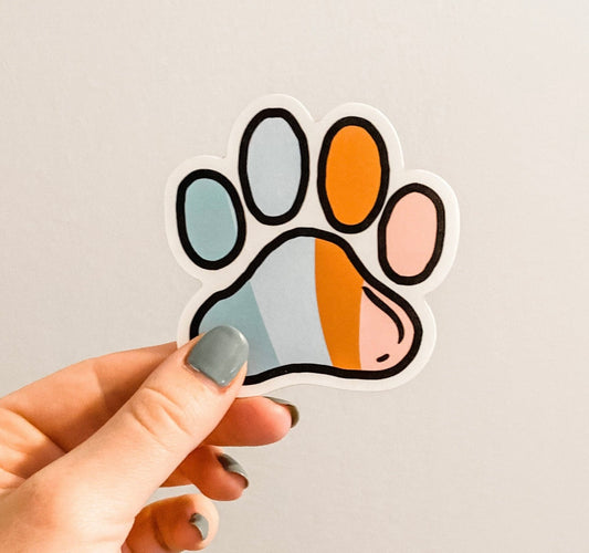 Colorful Paw Sticker