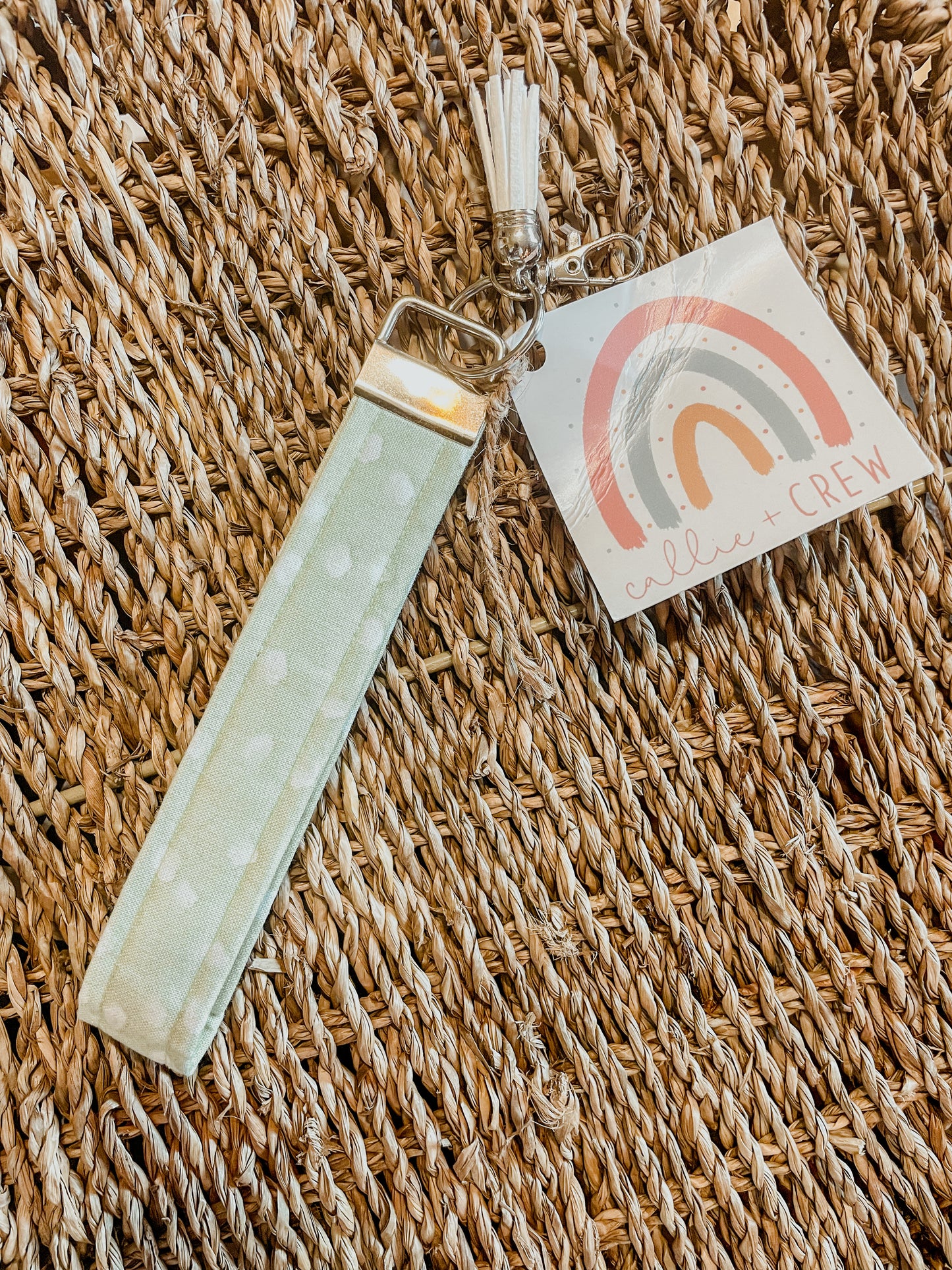 Green Dot Key Fob Wristlet