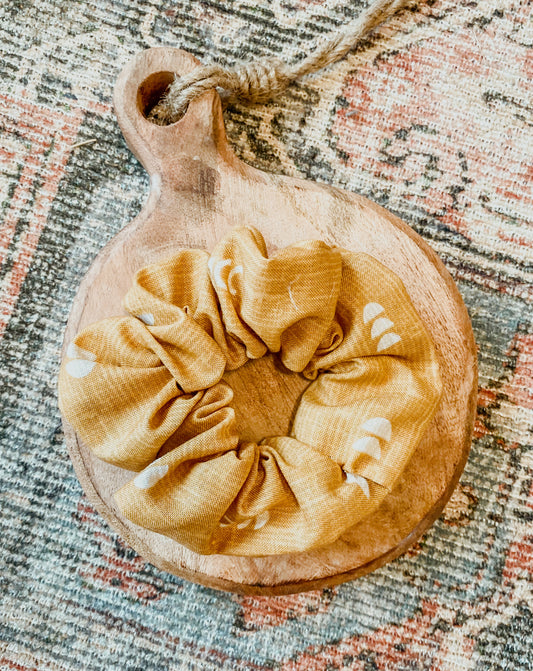 Honey Mustard Abstract Scrunchie