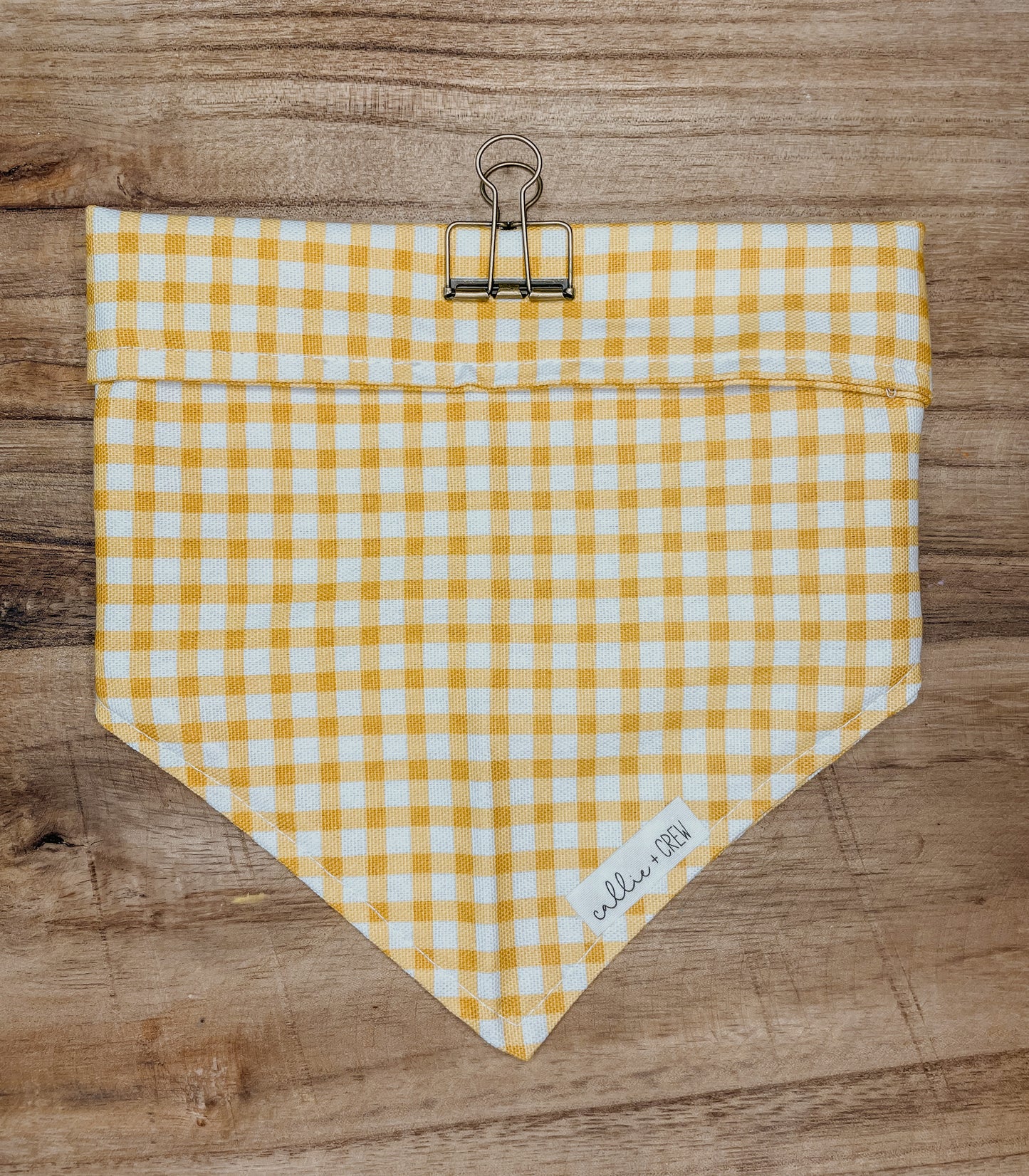Yellow Gingham Bandana