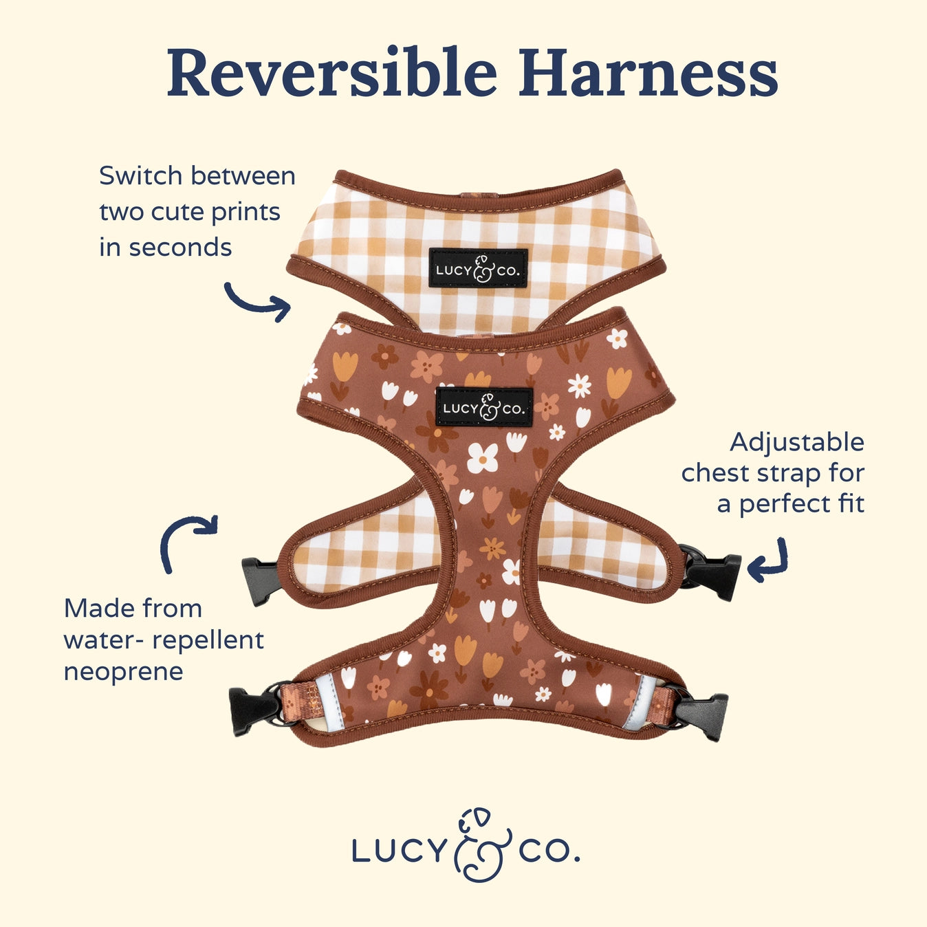 The Chocolate Meadows Reversible Harness