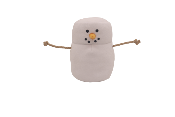 Marshmallow Snowman Rope & Plush Dog Toy