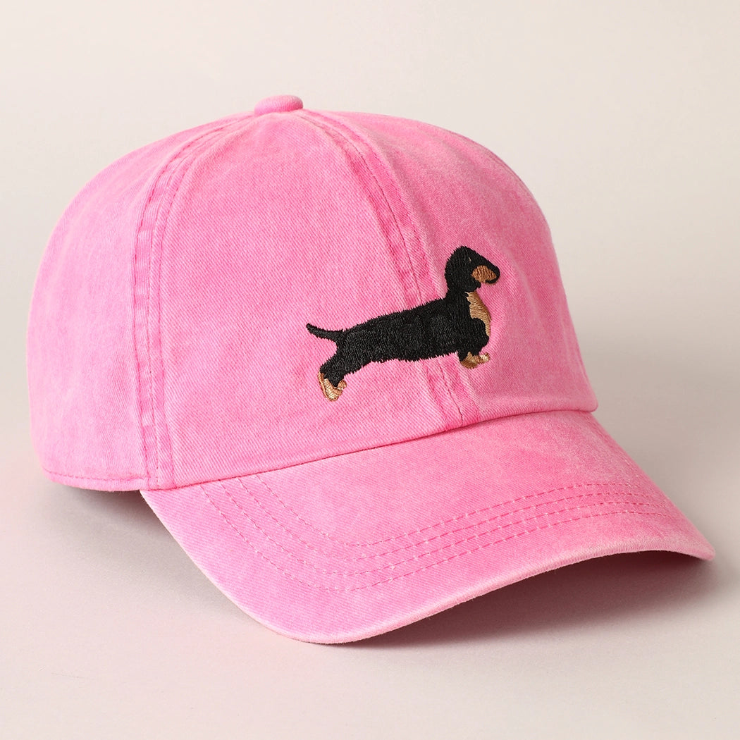 Dachshund Embroidered Baseball Cap - 3 COLORS