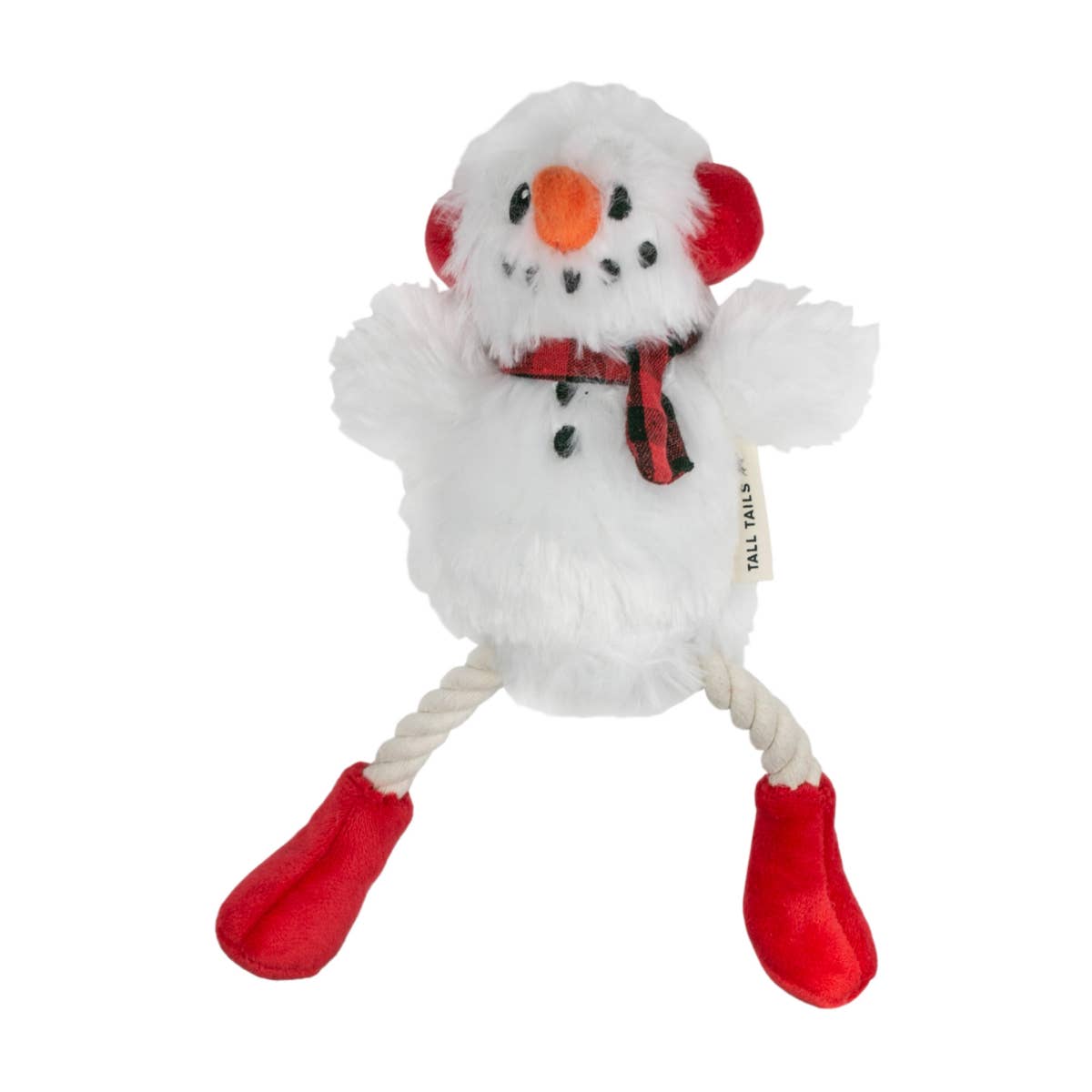 Snowman Pull-Through Rope Tug Dog Toy - 11"