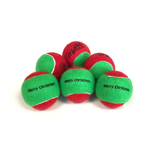 Christmas Tennis Balls - 6pk