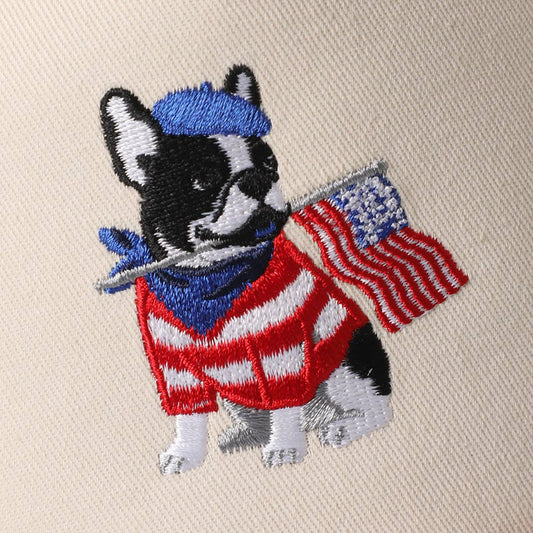 French Bulldog USA Trucker Hat