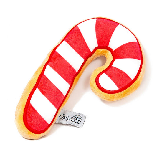 Candy Cane Sugar Cookie Plush Dog Toy