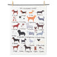 Dog Alphabet Tea Towel-