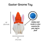 Easter Bunny Gnome Dog Toy