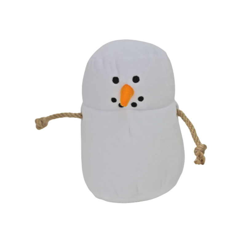 Marshmallow Snowman Rope & Plush Dog Toy