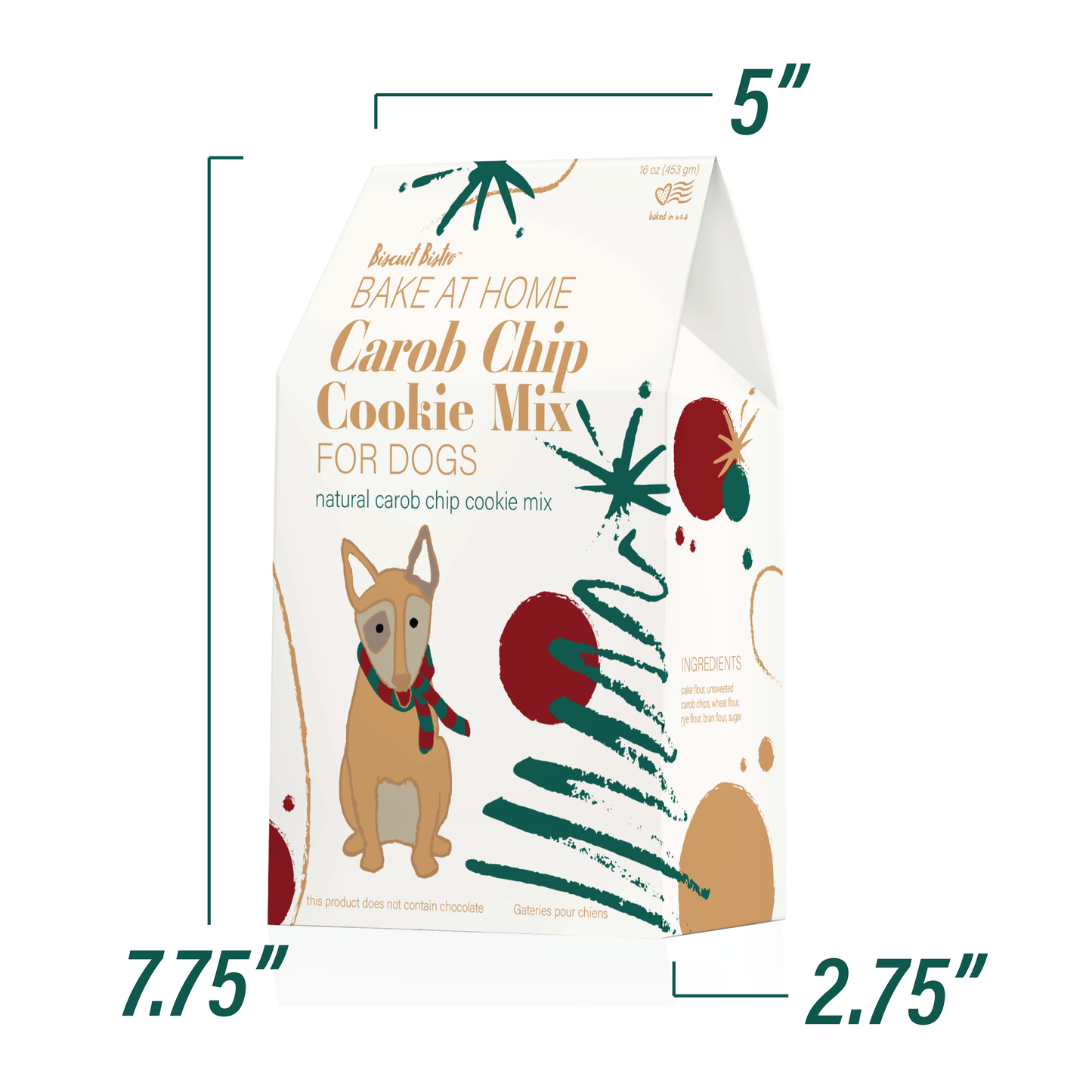 Holiday Bake at Home - Carob Chip Cookie Mix for Dogs