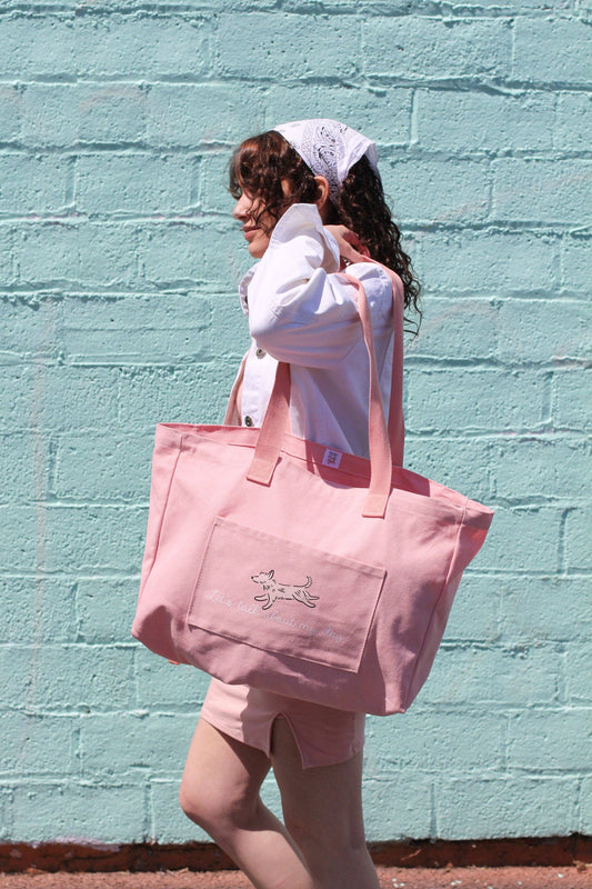 OVERSIZE Canvas Tote Bag | Pink