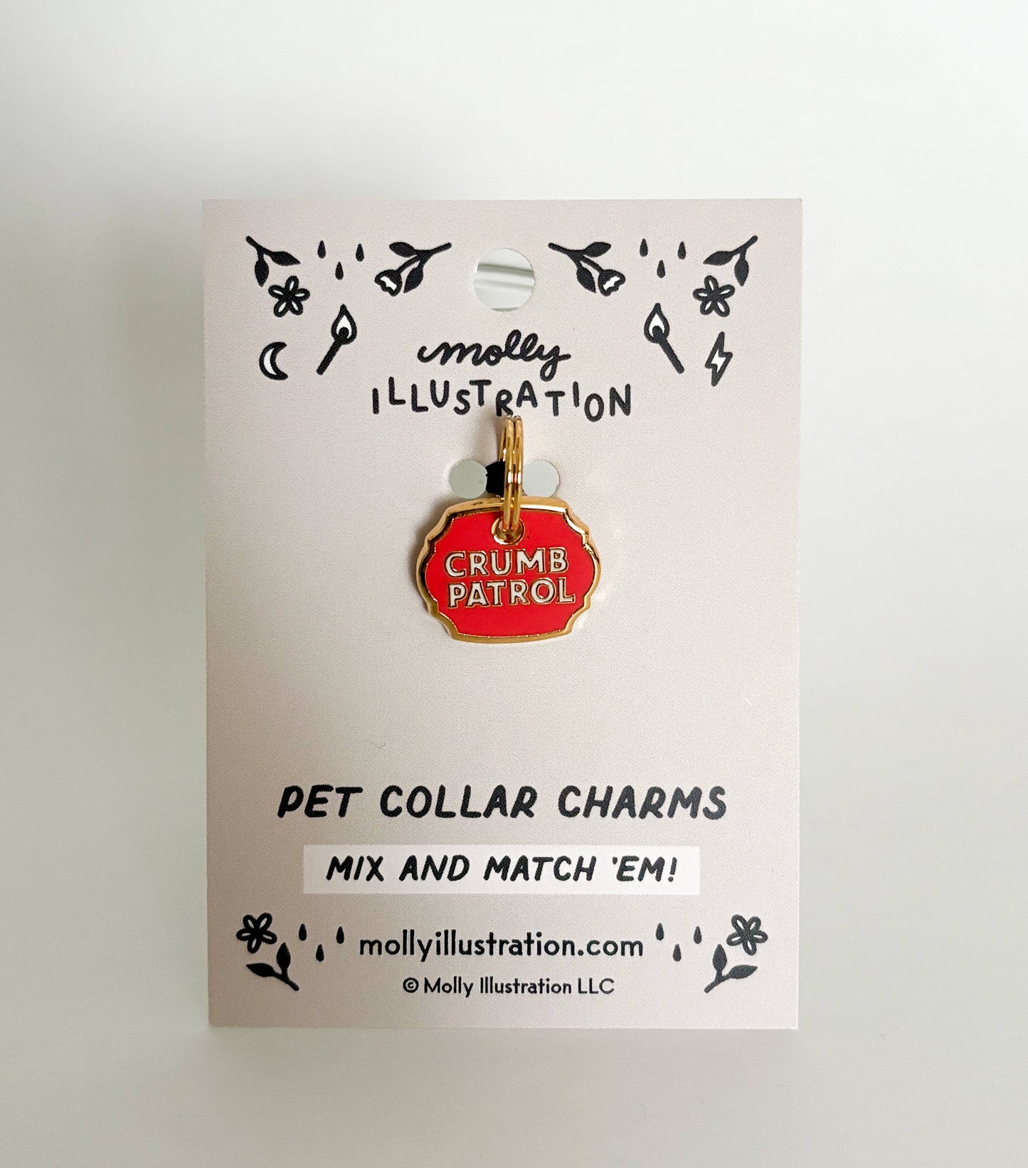 Crumb Patrol Pet Collar Charm