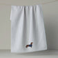 Doxie Stripe Tea Towel