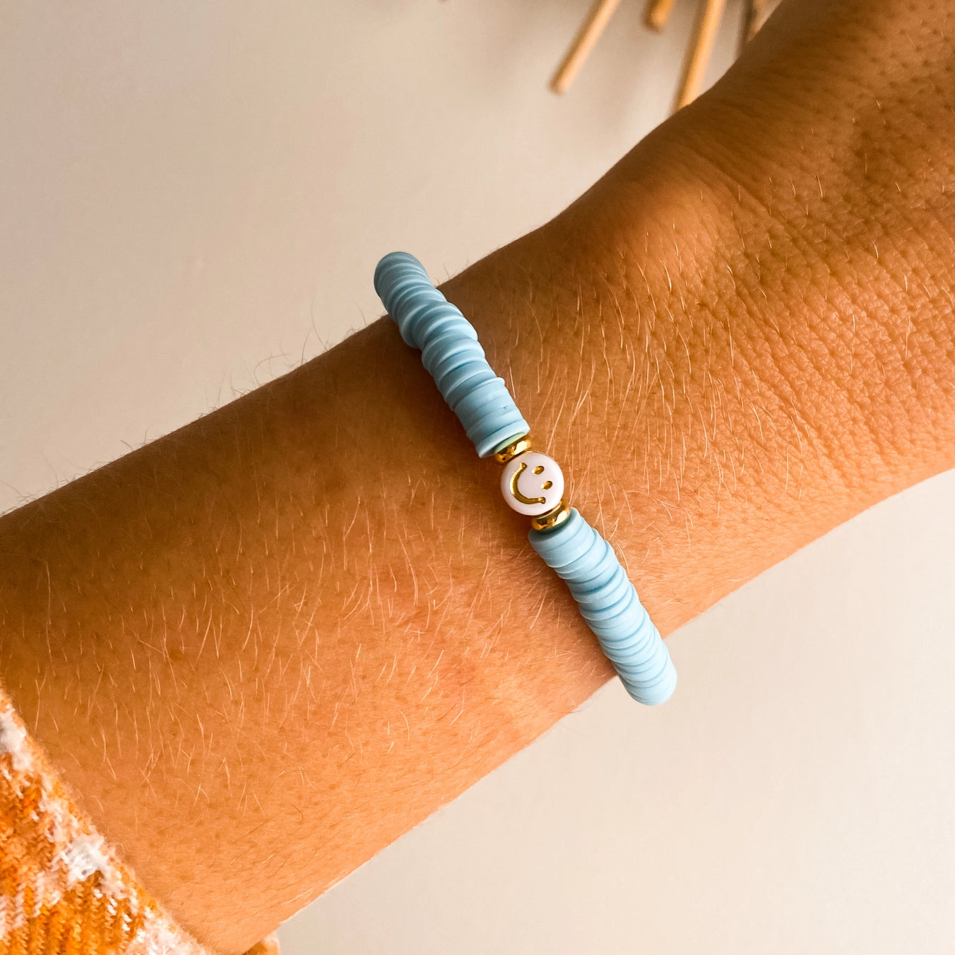 Smiley Face Heishi Bracelet